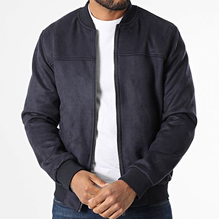 Armita - 520 Bomber in pelle scamosciata blu navy