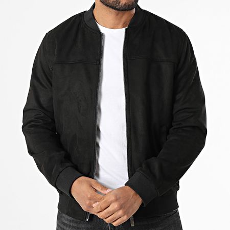 Armita - Giacca bomber 520 in pelle scamosciata nera