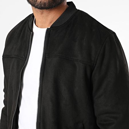 Armita - Giacca bomber 520 in pelle scamosciata nera
