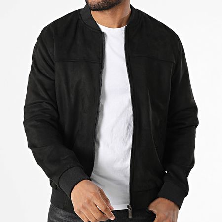 Armita - Giacca bomber 520 in pelle scamosciata nera