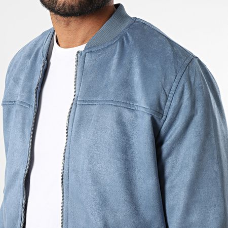 Armita - Bomber in pelle scamosciata blu indaco 520