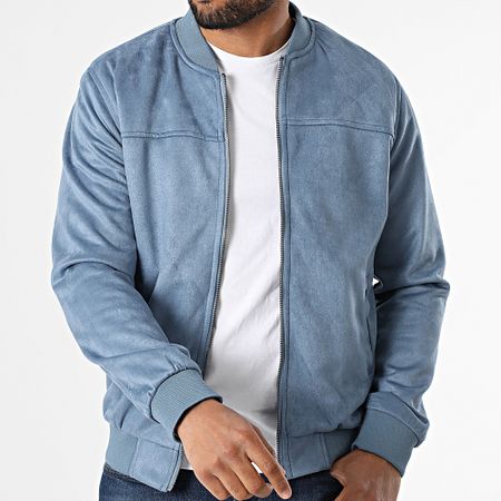 Armita - Bomber in pelle scamosciata blu indaco 520
