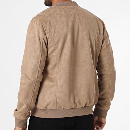 Armita - Giacca bomber beige 520 in pelle scamosciata