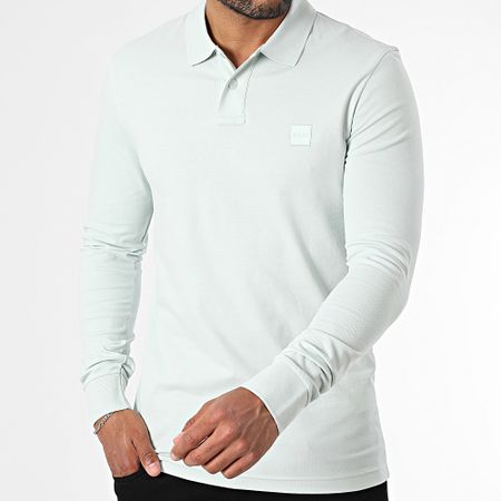 BOSS - Polo a maniche lunghe Passerby 50507704 Blu chiaro