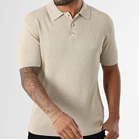 Classic Series - Polo a maniche corte a coste 572 Beige
