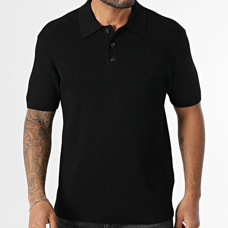 Classic Series - 572 Polo a manica corta a coste nero