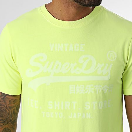 Superdry - Tee Shirt Vintage Logo Neon Relaxed M1012119A Giallo