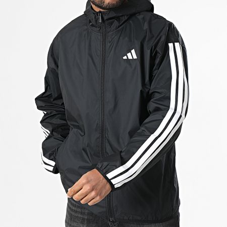 Adidas Sportswear - Giacca 3 Stripes con cappuccio e zip JE6325 Nero