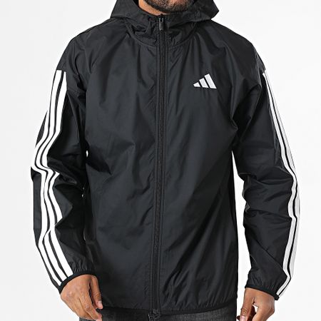 Adidas Sportswear - Giacca 3 Stripes con cappuccio e zip JE6325 Nero