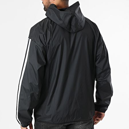 Adidas Sportswear - Giacca 3 Stripes con cappuccio e zip JE6325 Nero