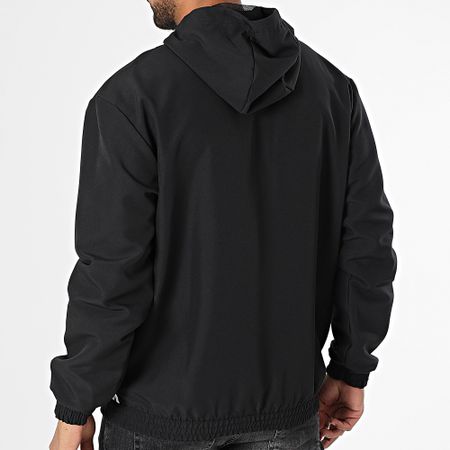 Adidas Sportswear - Tiro Essential Felpa con cappuccio e zip a righe JC5435 Nero