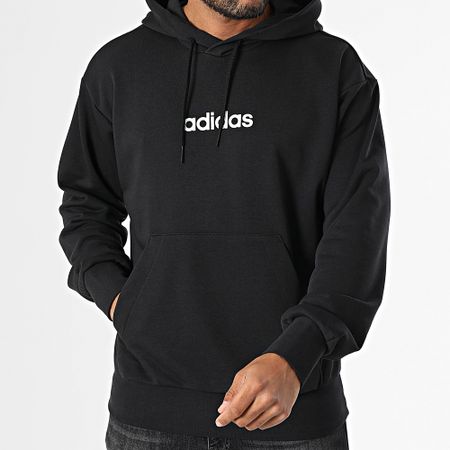 Adidas Sportswear - Felpa con cappuccio in lino JN1776 Nero