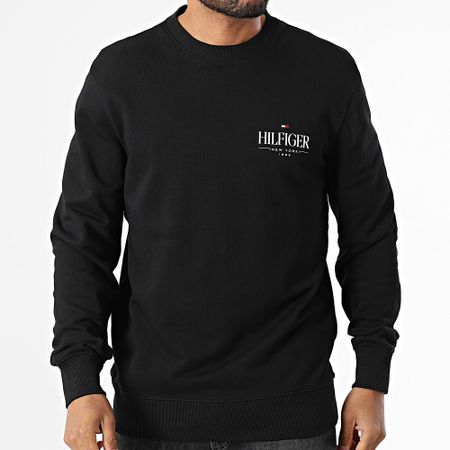 Tommy Hilfiger - Hilfiger Sudore con girocollo impilato 9376 Nero