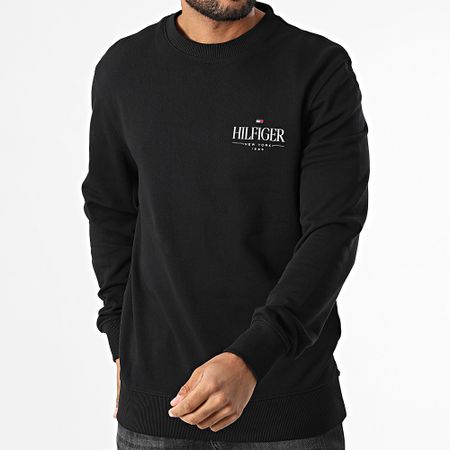 Tommy Hilfiger - Hilfiger Sudore con girocollo impilato 9376 Nero