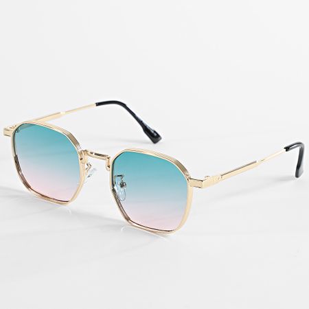 Frilivin - 985 Occhiali da sole in oro rosa verde