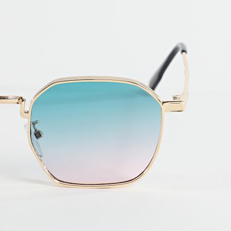 Frilivin - 985 Occhiali da sole in oro rosa verde