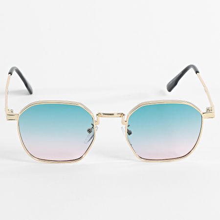 Frilivin - 985 Occhiali da sole in oro rosa verde