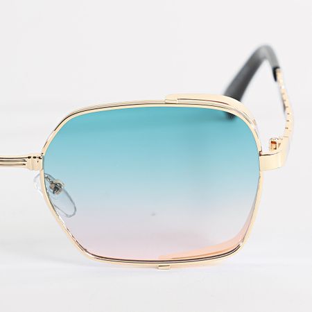 Frilivin - 973 Occhiali da sole in oro rosa verde