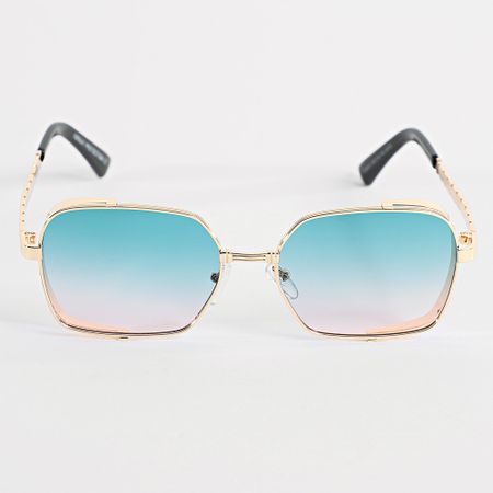 Frilivin - 973 Occhiali da sole in oro rosa verde
