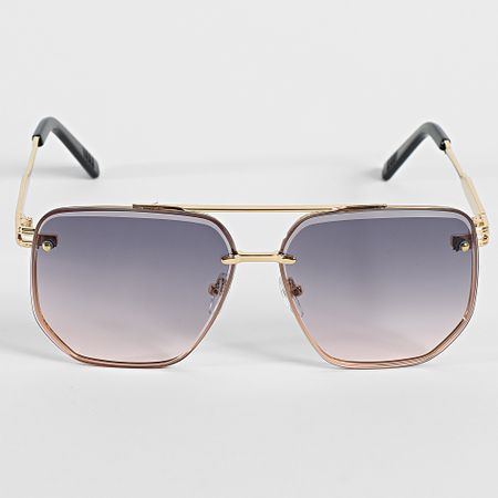 Frilivin - Occhiali da sole Violet Pink Gradient Gold 085