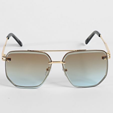 Frilivin - 085 Occhiali da sole marrone blu oro