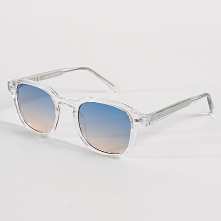 Frilivin - Occhiali da sole blu navy arancione trasparente argento 004