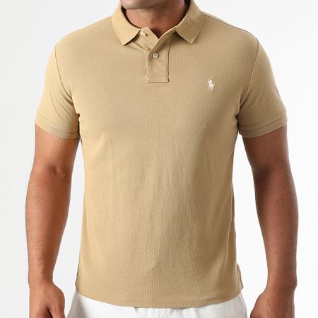Polo Ralph Lauren - Polo Slim a manica corta personalizzata Original Player Beige