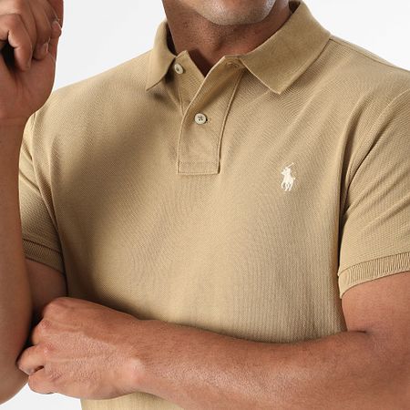 Polo Ralph Lauren - Polo Slim a manica corta personalizzata Original Player Beige