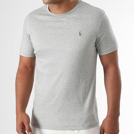 Polo Ralph Lauren - Tee Shirt Custom Slim Flit Classics Heather Grey