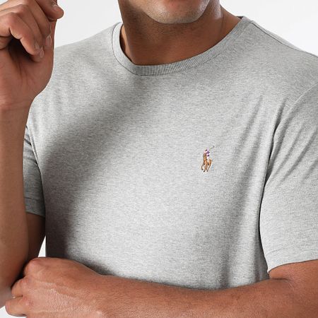 Polo Ralph Lauren - Tee Shirt Custom Slim Flit Classics Heather Grey