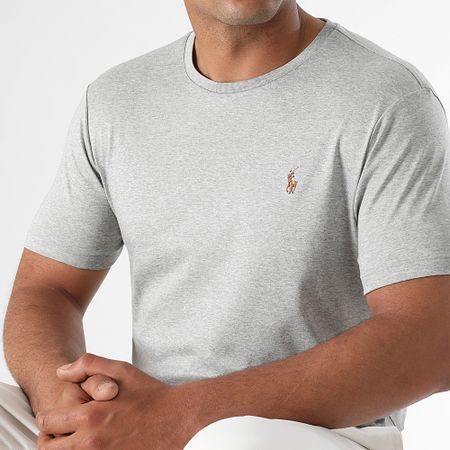Polo Ralph Lauren - Tee Shirt Custom Slim Flit Classics Heather Grey