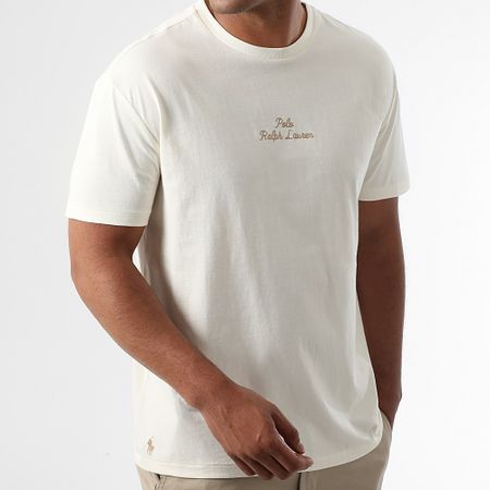 Polo Ralph Lauren - Tee Shirt Classic Fit Logo Embroidery Beige chiaro