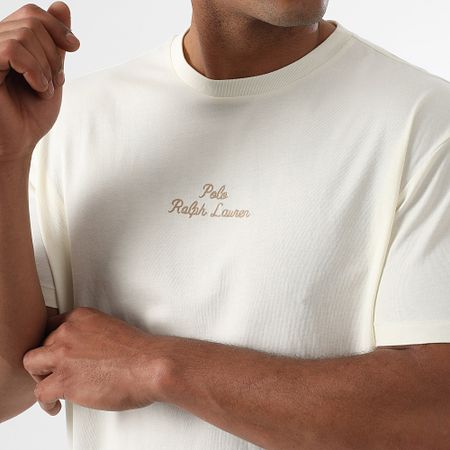 Polo Ralph Lauren - Tee Shirt Classic Fit Logo Embroidery Beige chiaro