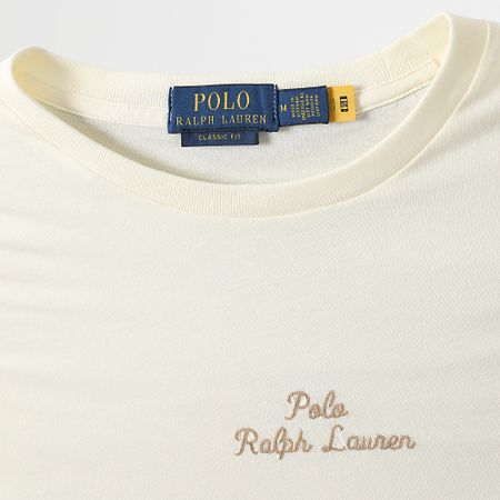 Polo Ralph Lauren - Tee Shirt Classic Fit Logo Embroidery Beige chiaro