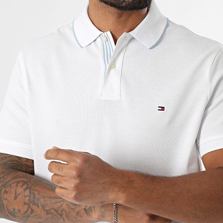 Tommy Hilfiger - Polo a manica corta Seas Placket Intrest 9542 Bianco