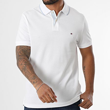 Tommy Hilfiger - Polo a manica corta Seas Placket Intrest 9542 Bianco
