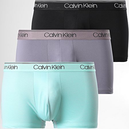 Calvin Klein - Set di 3 boxer NB2569A Nero Verde Turchese Grigio Antracite