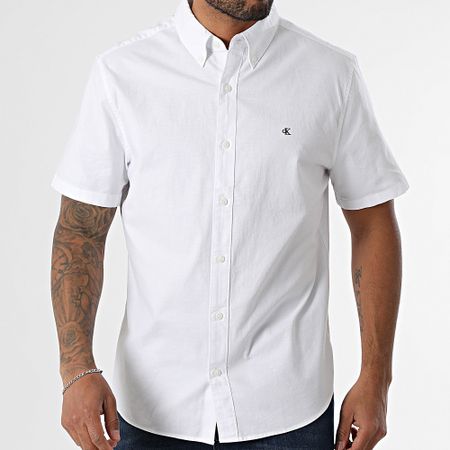 Calvin Klein - M124 Camicia a maniche corte bianca