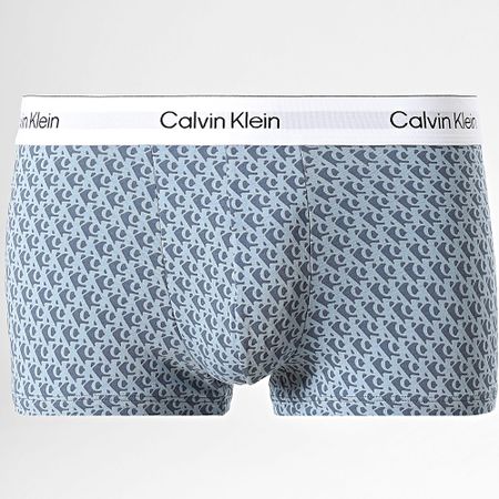 Calvin Klein - Set di 3 boxer a vita bassa 4389 azzurro verde