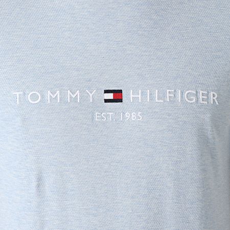 Tommy Hilfiger - 1797 Maglietta slim blu chiaro con logo