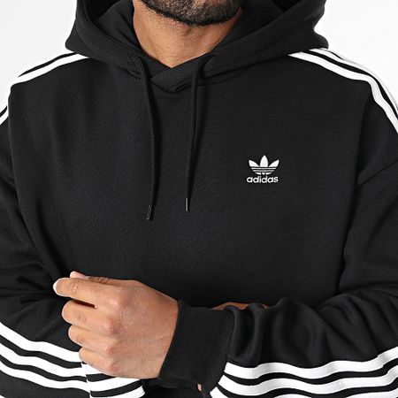 Adidas Originals - Felpa con cappuccio Baggy Stripe JC6251 Nero