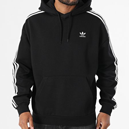 Adidas Originals - Felpa con cappuccio Baggy Stripe JC6251 Nero