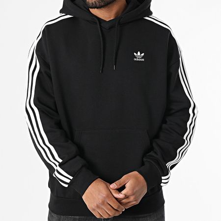 Adidas Originals - Felpa con cappuccio Baggy Stripe JC6251 Nero
