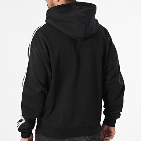 Adidas Originals - Felpa con cappuccio Baggy Stripe JC6251 Nero