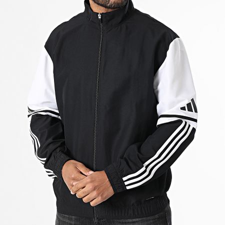 Adidas Sportswear - SQ25 Giacca con zip a righe JE2761 Nero