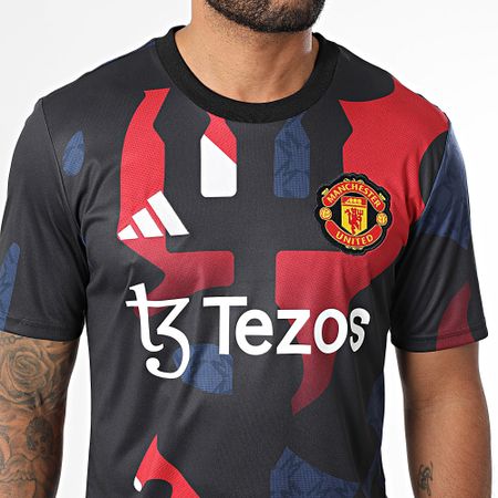 Adidas Sportswear - Maglia da calcio del Manchester United JD7147 Nero Rosso Blu Navy