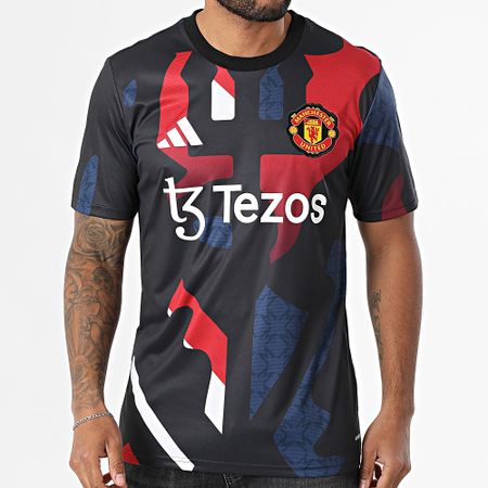 Adidas Sportswear - Maglia da calcio del Manchester United JD7147 Nero Rosso Blu Navy