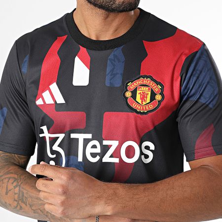 Adidas Sportswear - Maglia da calcio del Manchester United JD7147 Nero Rosso Blu Navy