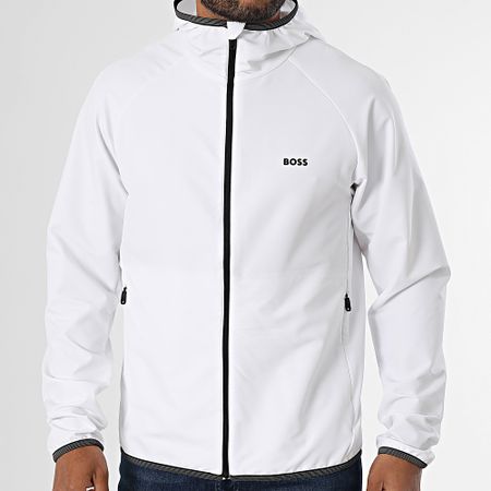 BOSS - Giacca Commuter con cappuccio e zip 50542451 Bianco