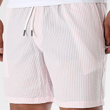 Classic Series - Pantaloncini da jogging a righe 050 Rosa Bianco